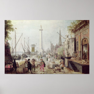 Den forntida porten av Antwerp Poster