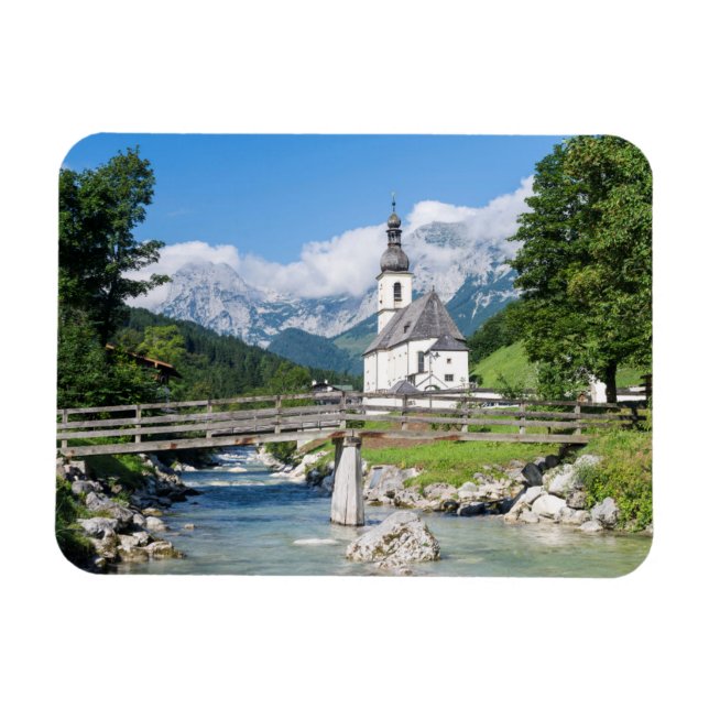 Den församlade kyrkan i Ramsau Magnet (Horisontell)