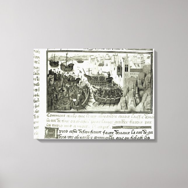 Den första attacken mot Däck Canvastryck (Framsida)