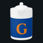 Den första Brev-monogrammet Modern Snyggt Blue-Ora<br><div class="desc">Vill du äga en produkt med initialer i ditt namn? Det är mycket enkelt,  estetiskt och attraktivt.</div>