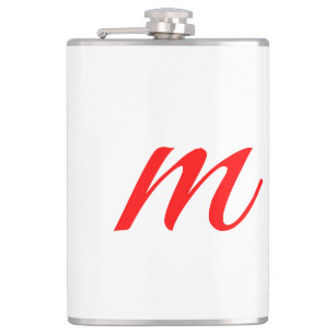 Den första brev röda monogrammet professionell mod fickplunta