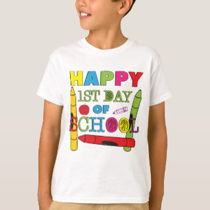 Den första dagen av skolar dottern för t shirt