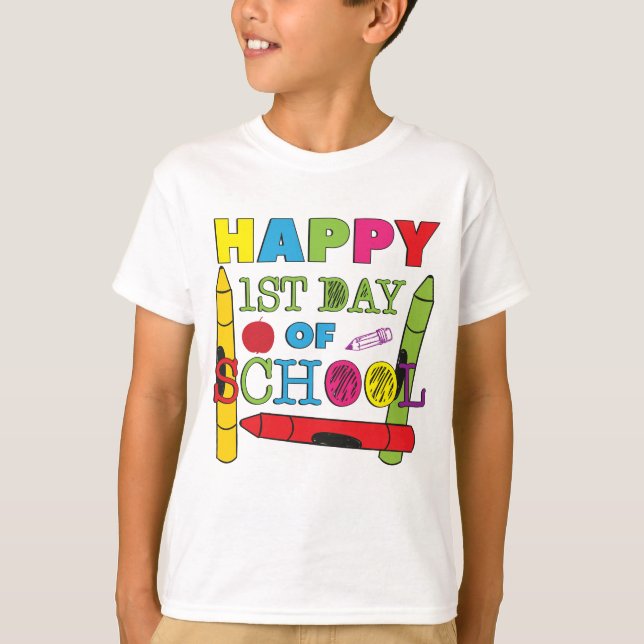Den första dagen av skolar dottern för t shirt (Framsida)