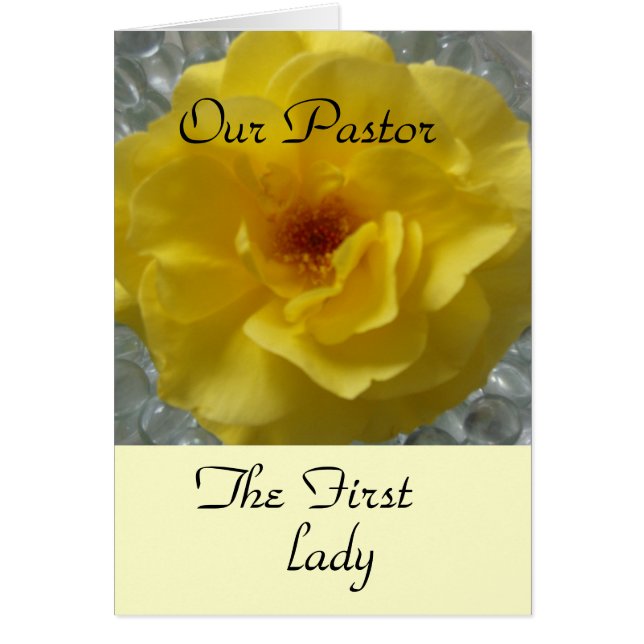 Den första Dam och pastorn Hälsningskort (Framsidan)
