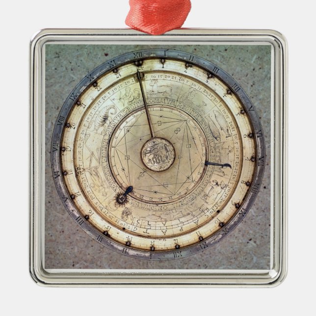 Den första drivande våren tar tid på med fuseen, julgransprydnad metall (Framsidan)