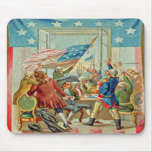 Den första fjärde juli-Vintagen Mousepad Musmatta