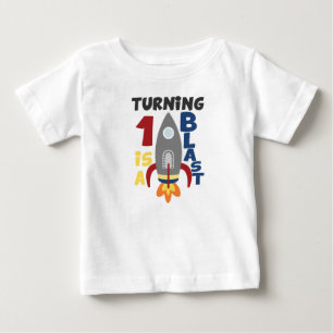 Den första födelsedagraketskjortan, roterande 1  t shirt