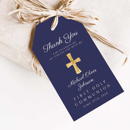 Den första föreningen för den marina blå Religiösa Presentetikett