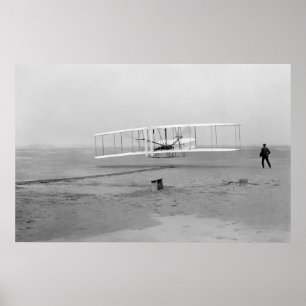 Den första framgångsrika flygningen av Wright Flye Poster
