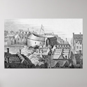 Den första Globe-teatern eller Ro-teatern Poster