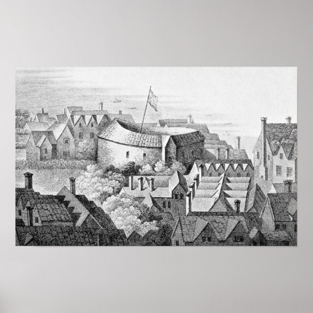 Den första Globe-teatern eller Ro-teatern Poster (Framsidan)