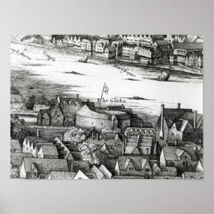 Den första Globe-teatern eller Ro-teatern Poster