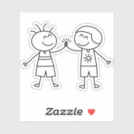 Den första högen av fem fredsprojekt lycklig kärle klistermärken