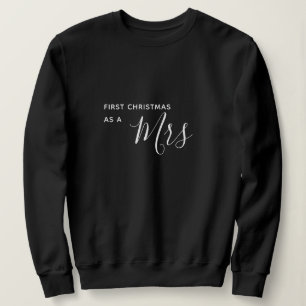 Den första julen som en Fru svart skrivar T Shirt