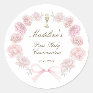 den första kommunala, ömtåliga peonien ram runt klistermärke