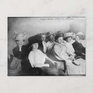 Den första kvinnliga juryn i Las Angeles från 1911 Vykort
