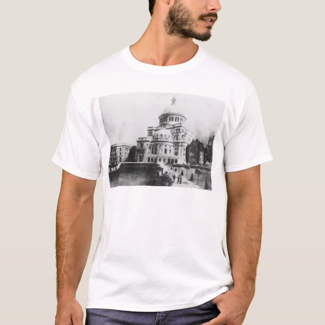 Den första kyrkan av Kristus, forskare i Boston T-shirt (Framsida)