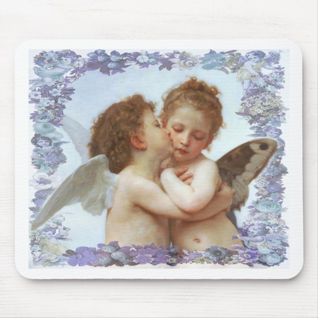 Den FÖRSTA KYSSEN, C.1873 William Bourgeau Musmatta (Framsidan)