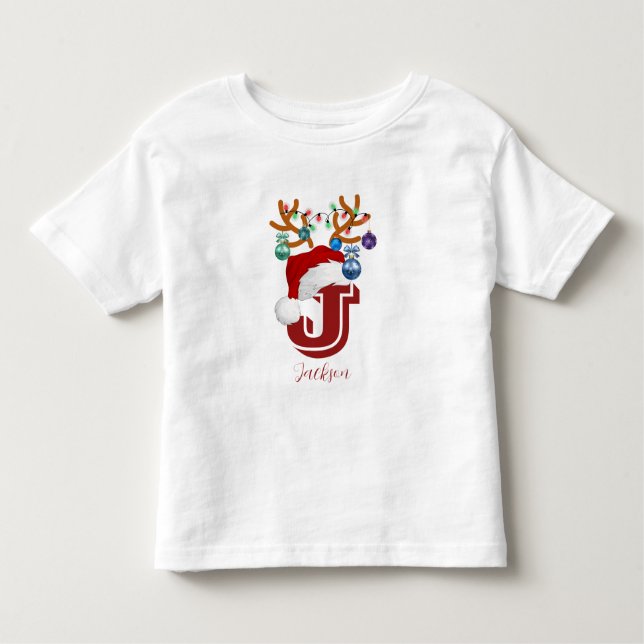 Den första matchande julfamiljen i Namn T Shirt (Framsida)