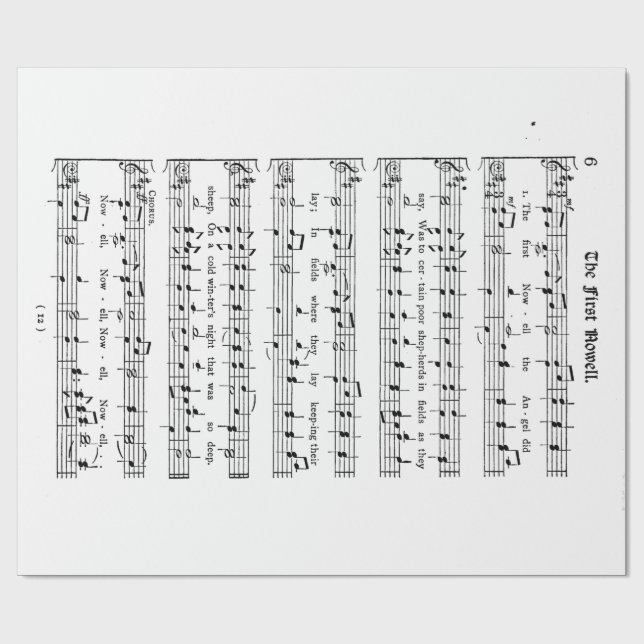 Den första Noelen som slår in papper Presentpapper (Platt)