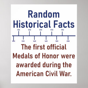 Den första Officiellen hedersmedaljer - historiefa Poster