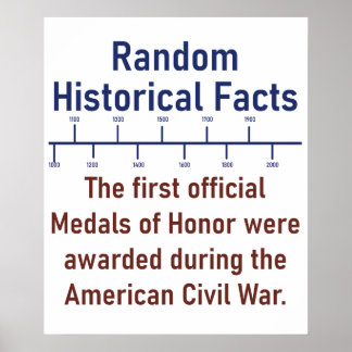 Den första Officiellen hedersmedaljer - historiefa Poster