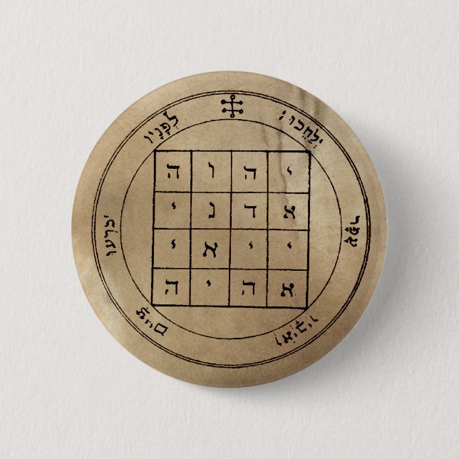 Den första pentaclen av Saturn knäppas Knapp (Framsida)