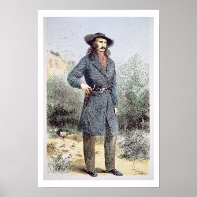 Den första publicerade bild av Vild Bill Hickok Poster (Framsidan)