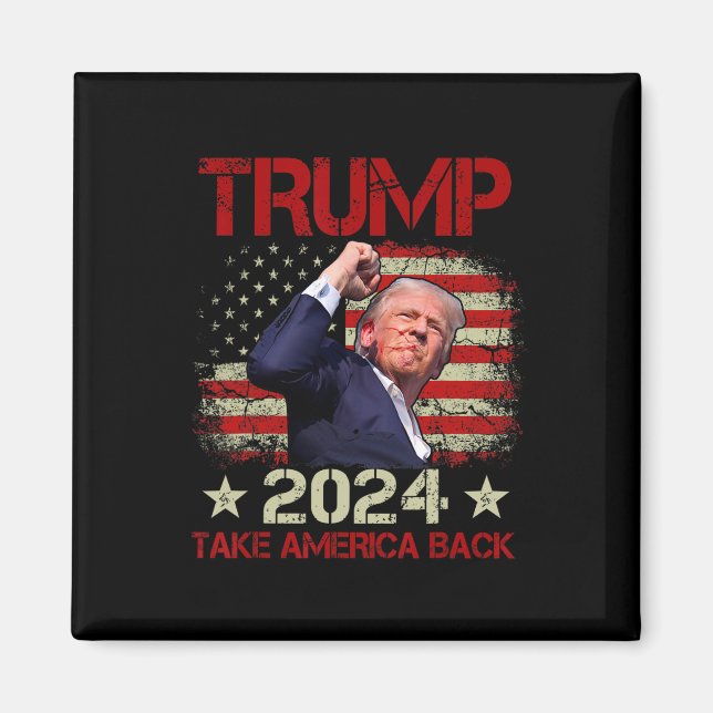 Den första pumpen Överlever normalt vid Trump 2024 Magnet (Framsidan)