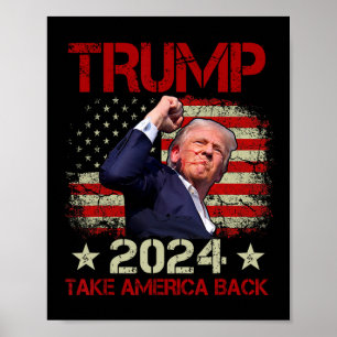 Den första pumpen Överlever normalt vid Trump 2024 Poster