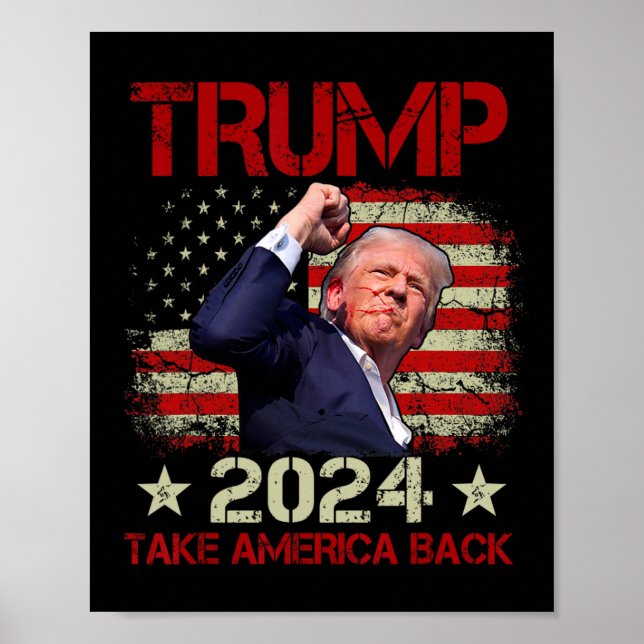 Den första pumpen Överlever normalt vid Trump 2024 Poster (Framsidan)