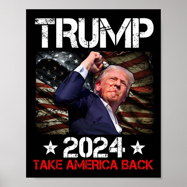 Den första pumpen Överlever normalt vid Trump 2024 Poster (Framsidan)