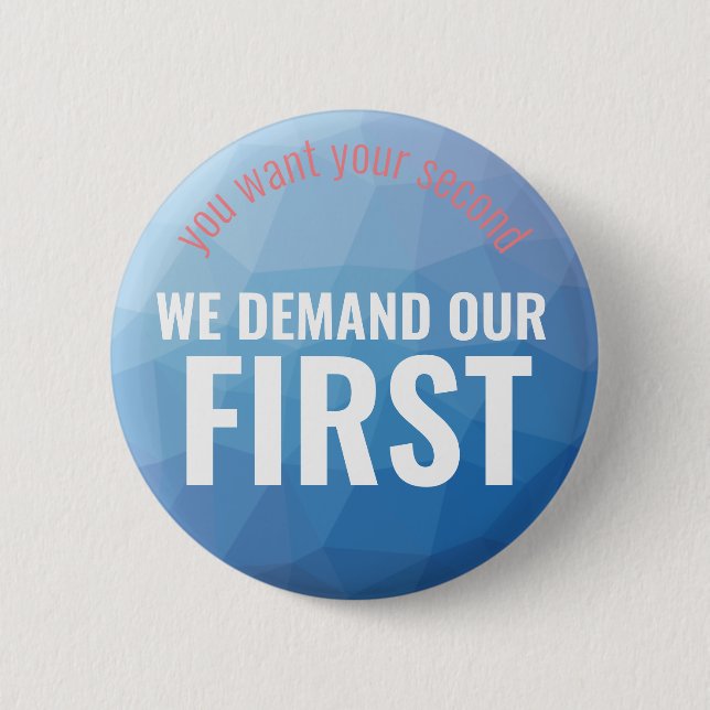 Den första rättelsen understöder geometriska blått knapp (Framsida)