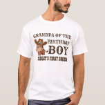 Den första rodeo-personligen namn t shirt<br><div class="desc">Den lilla cowboyfamiljen personlig namn som matchar t-shirt.</div>