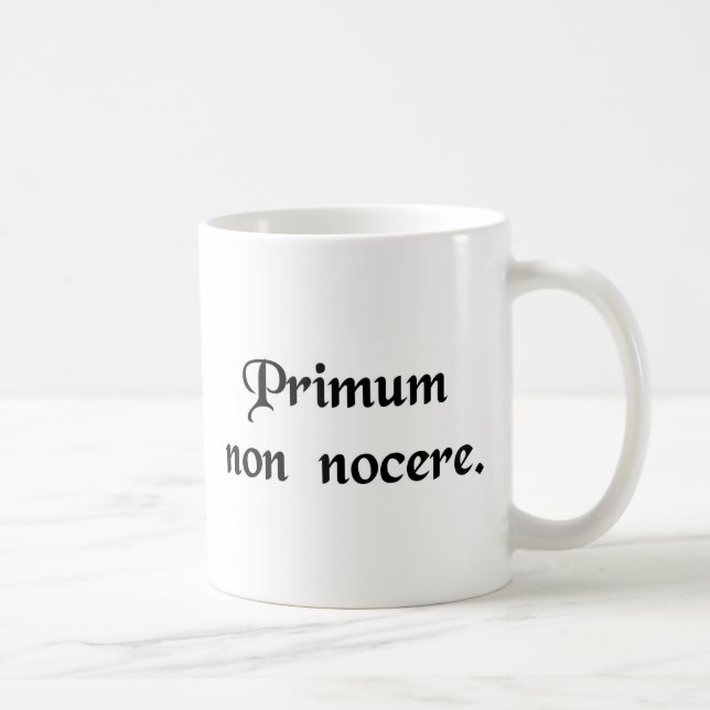 Den första saken är att göra ingen harm. kaffemugg (Höger)