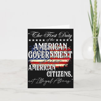 Den första skyldigheten för den amerikanska regeri kort