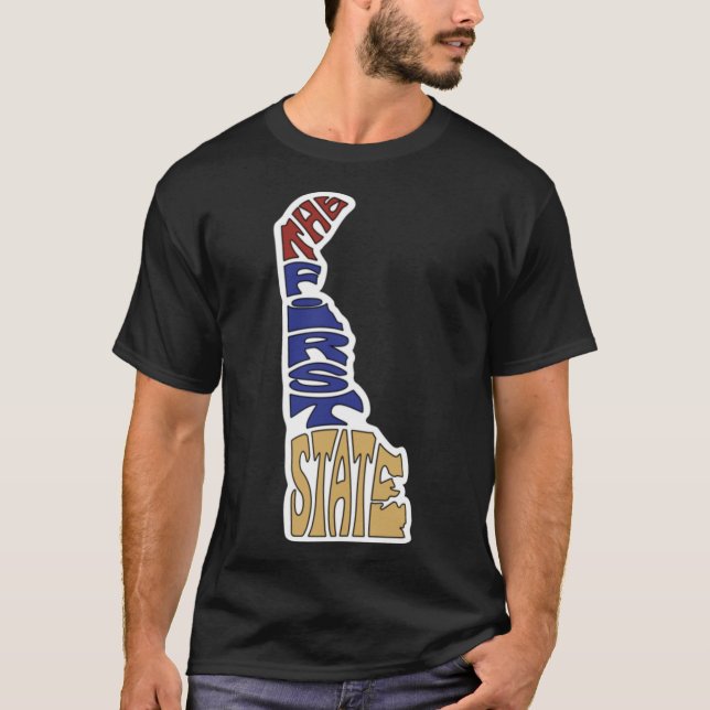 Den Första Staten Delaware Överstorlek T Shirt (Framsida)