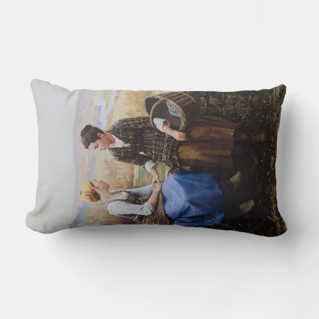 Den första stöten (sympati i Bereavement) Lumbarkudde (Framsida)