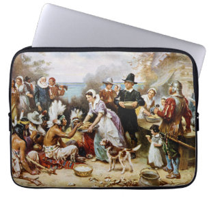Den första Thanksgivingen, historikmålning, Laptop Fodral