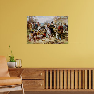 Den första Thanksgivingen, historikmålning, Poster