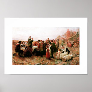 Den första Thanksgivingen i Plymouth Fine Art Post Poster