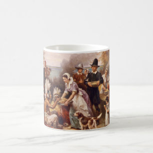 Den första thanksgivingen kaffemugg