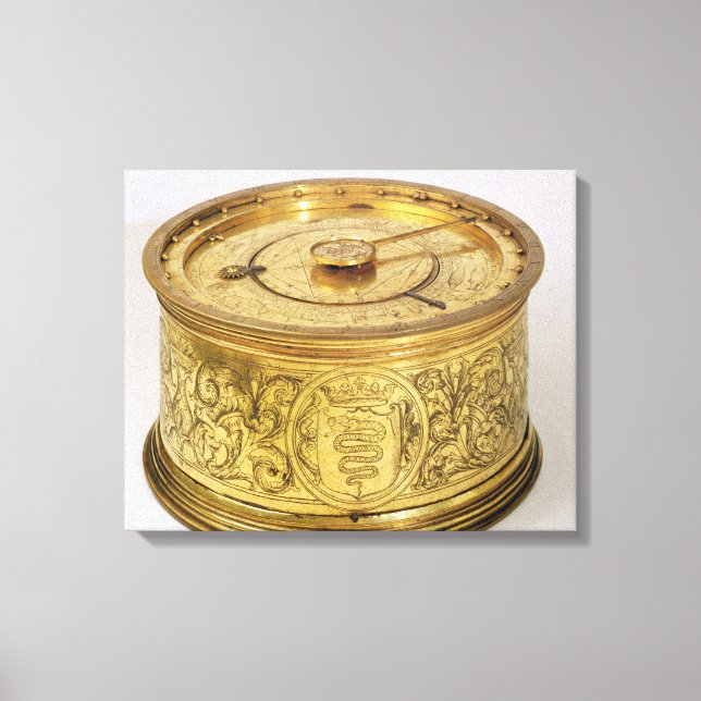 Den första vår-styrda klockan med fusk, 1525 canvastryck (Framsida)