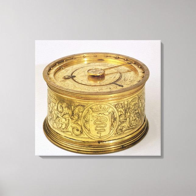 Den första vår-styrda klockan med fusk, 1525 canvastryck (Framsida)