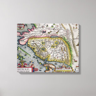 Den första Westerna atlasChinan 1584 Canvastryck