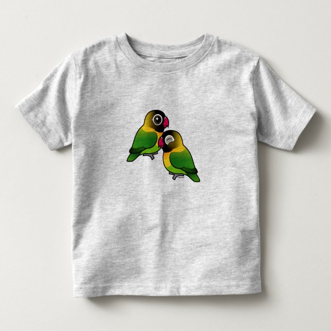 Den förtjusande maskerade lovebirden parar tee shirt (Framsida)