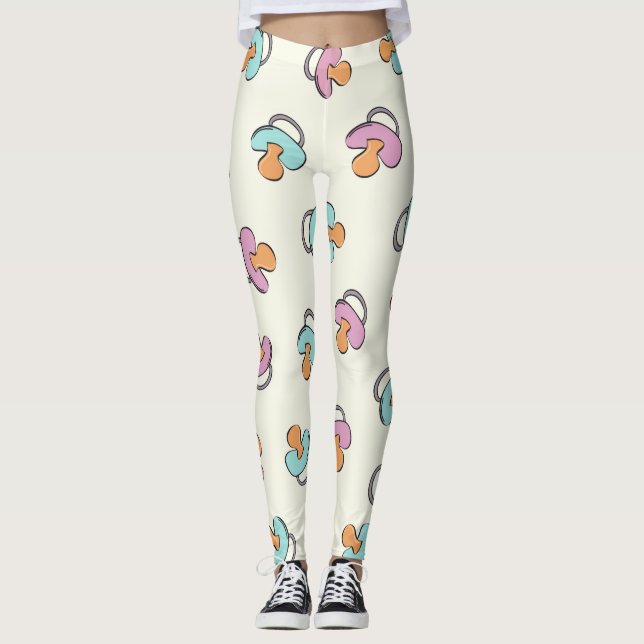 Den förtjusande nappargender avslöjer baby shower leggings (Framsida)