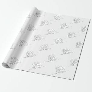Den fortlöpande gaffeltrucken fodrar presentpapper