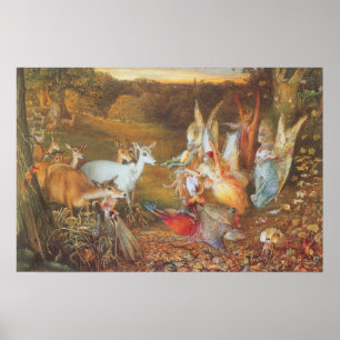Den Förtrollade Skogen av konstnären John Anster F Poster