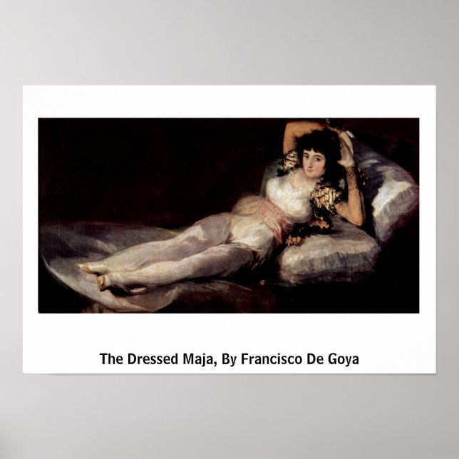Den förtryckta maja, av Francisco De Goya Poster (Framsidan)